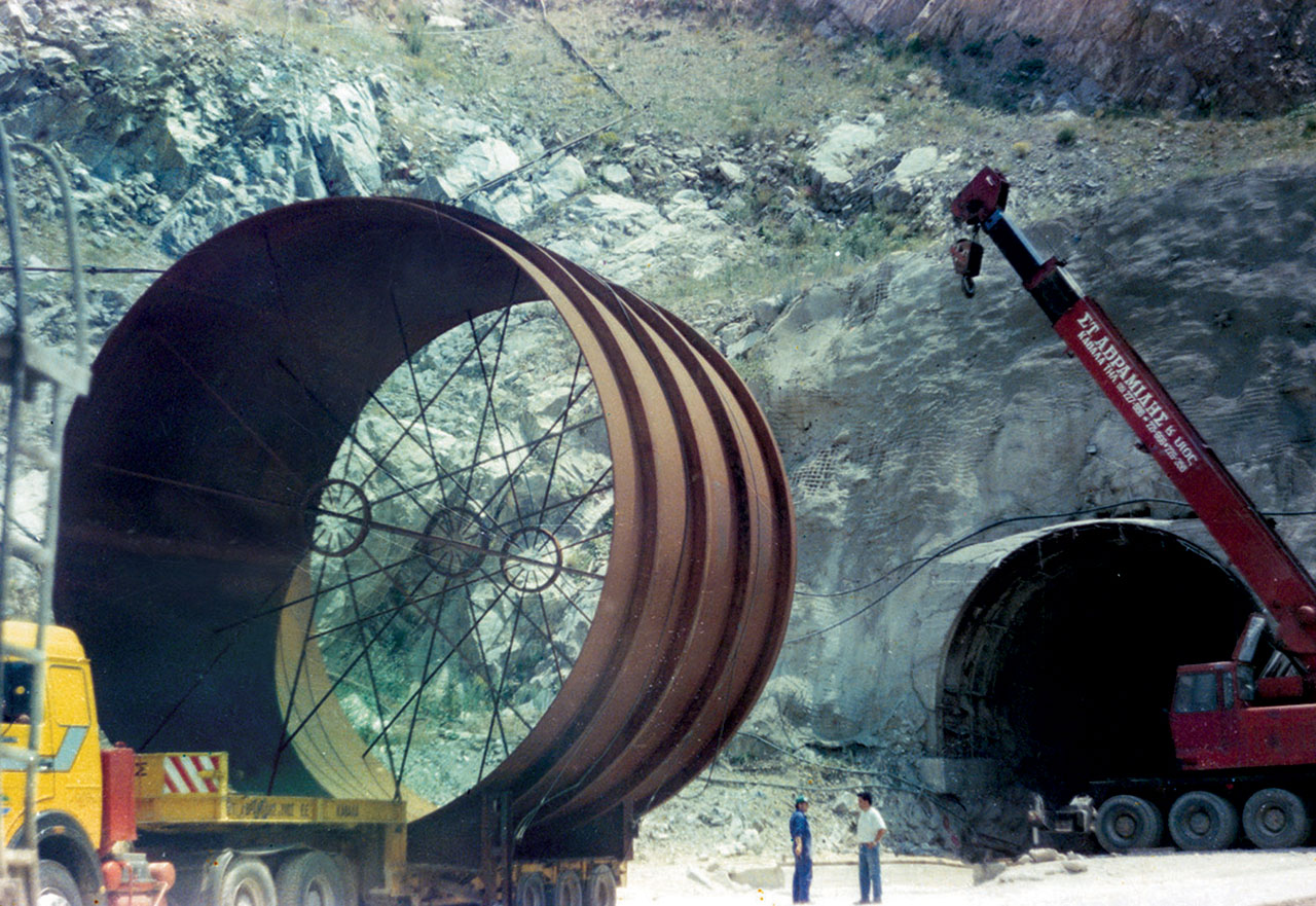 Main feed water pipe and sections - Thessavros Hydroelectric Power Plant