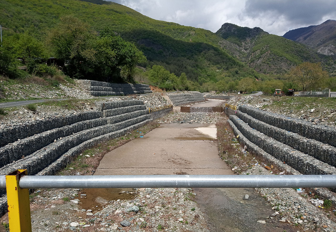 Stream bed regulation works in Almopia Municipality